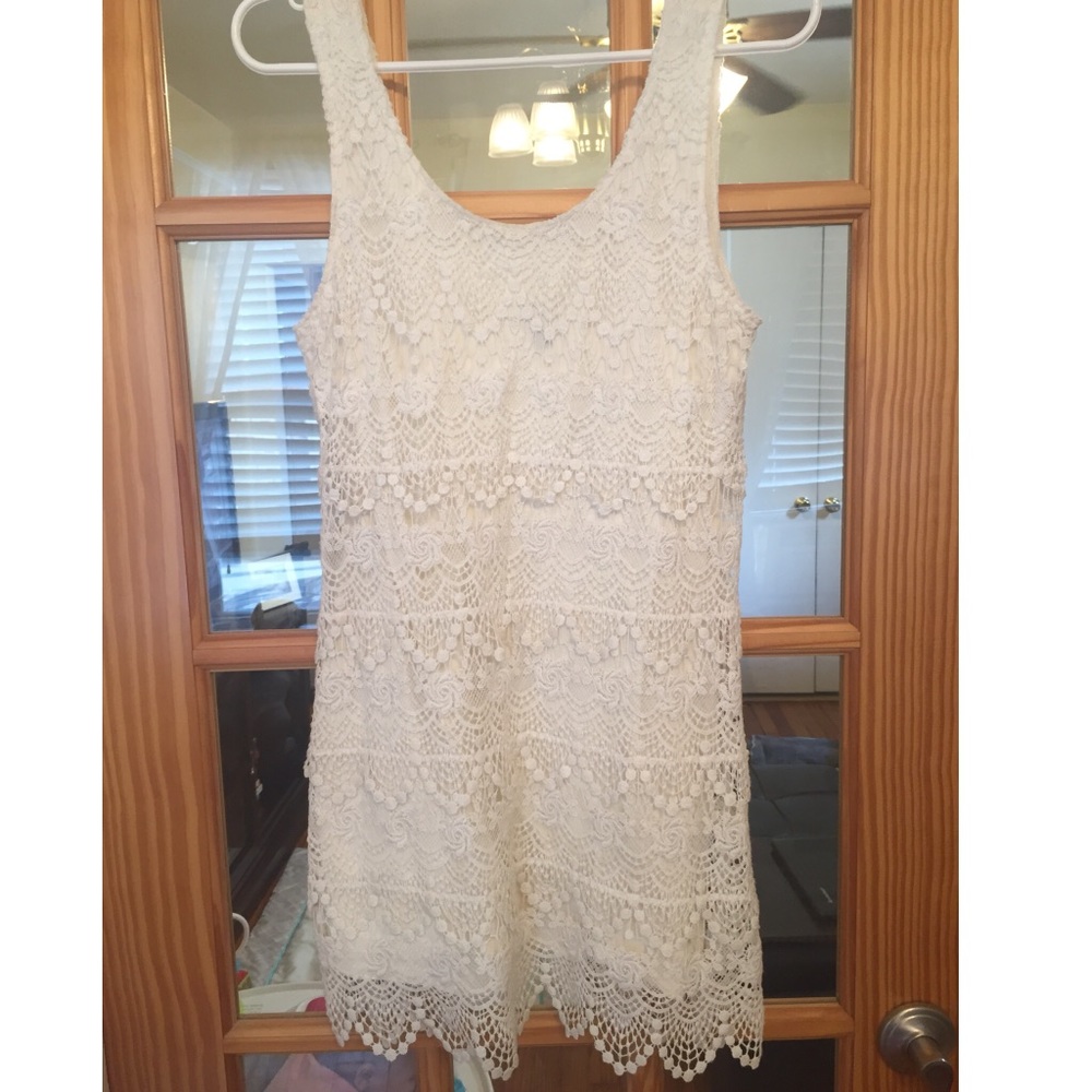 Cream colored knit dress